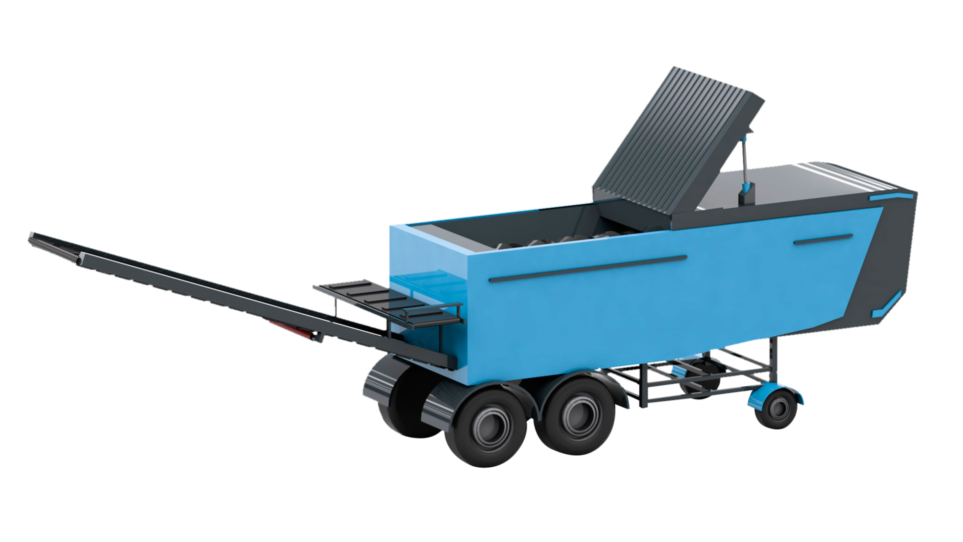 Machine render blauw LBS