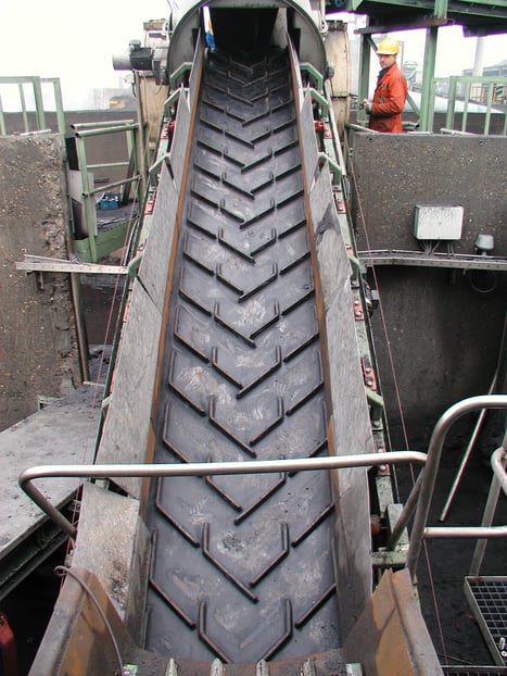 Rubber conveyor belts - stationair installation