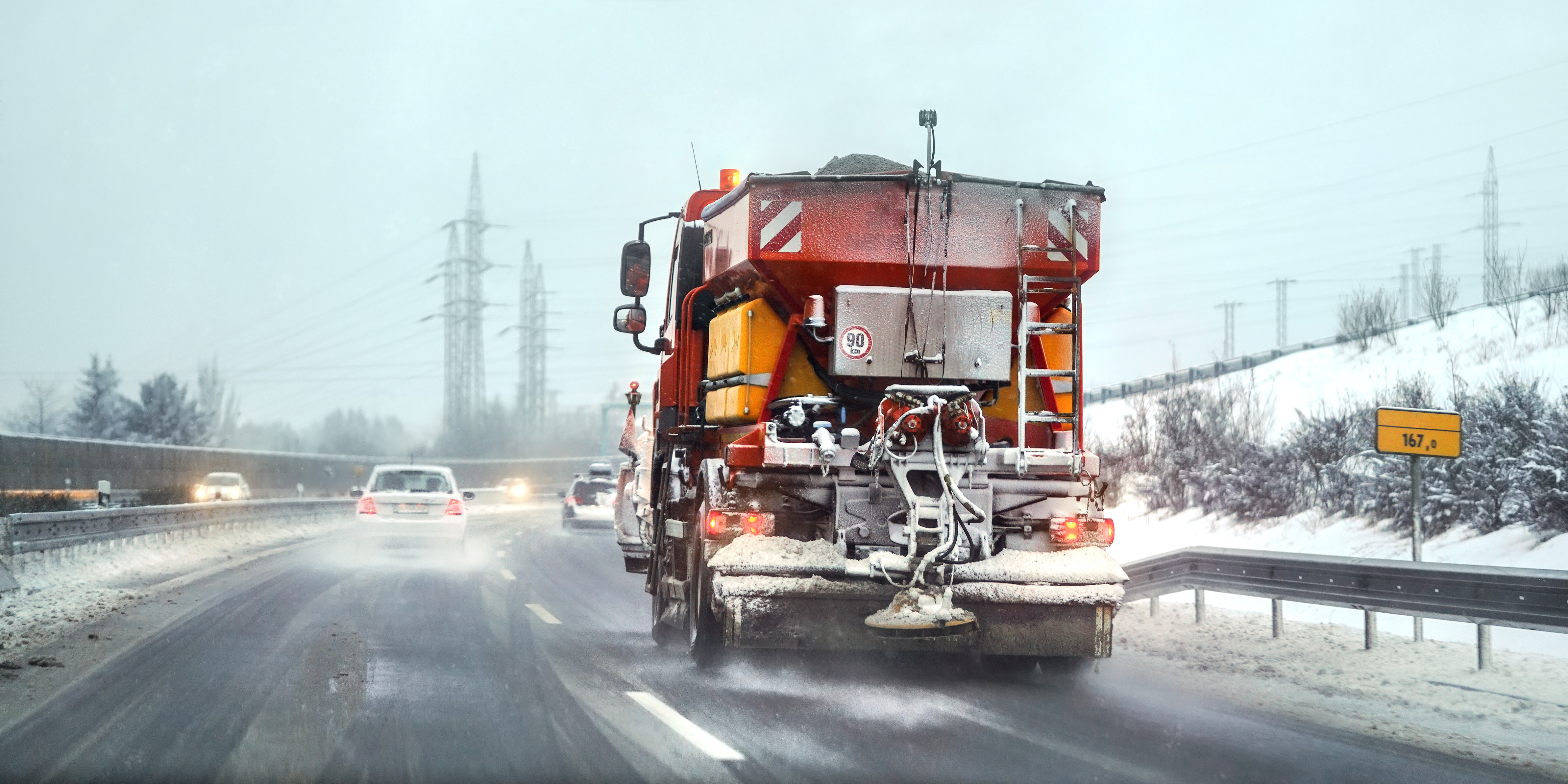 Conveyor belts are hugely effective in salt spreaders.